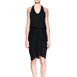 Helmut Lang Black Slack Racerback Tank Dress